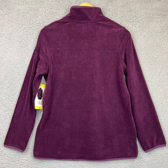 NEW 32 Degrees Heat Women's Snap Fleece Pullover Lightweight Purple sweater sz S - Picture 2 of 10